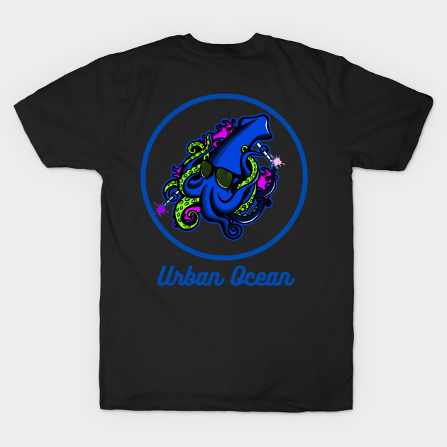 Urban Ocean Squid Logo (Blue) by urbanoceandesigns